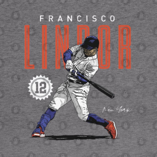 Francisco Lindor New York M Card by Jesse Gorrell